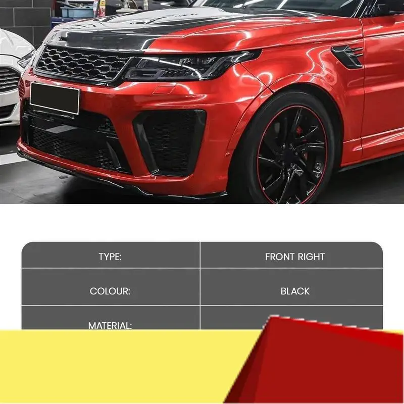 

For Land Rover RANGE ROVER SPORT SVR L494 2014-2017 LH Front Bumper Side Vent Grille Cover-M53K