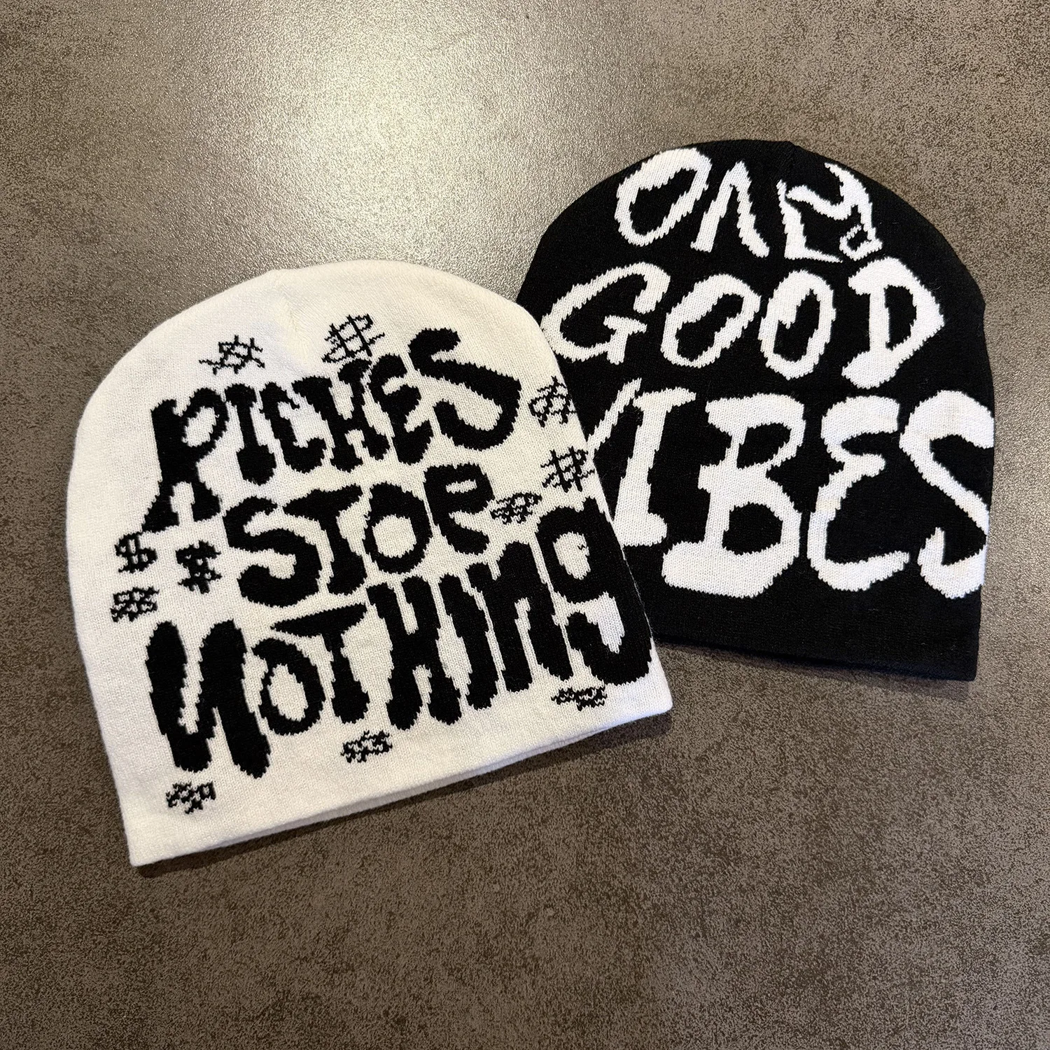 Unisex Thorn Spider Jacquard Knitted Beanie Hat Gothic Punk Dark Aesthetic Y2K Streetwear Fitted Hip Hop Skull Cap for Men Women
