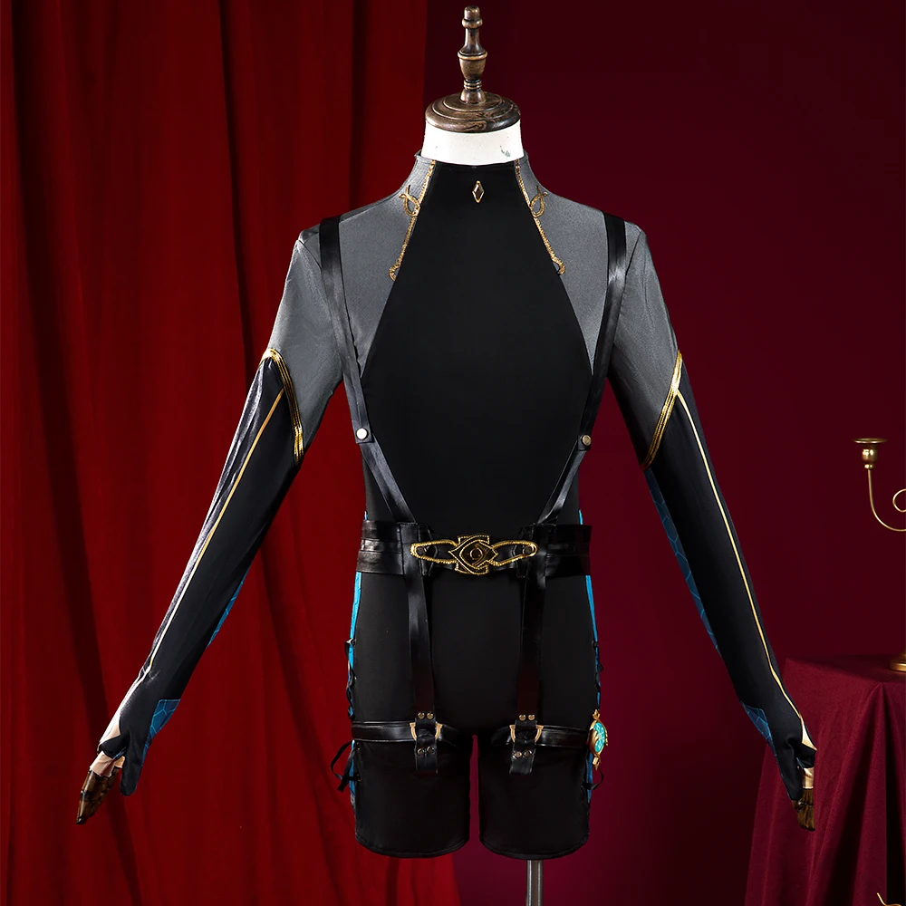 Genshin Impact Freeman Cosplay Traje com Chapéu, Uniforme, Roupas, Dia das Bruxas, Carnaval, Roupas de Festa