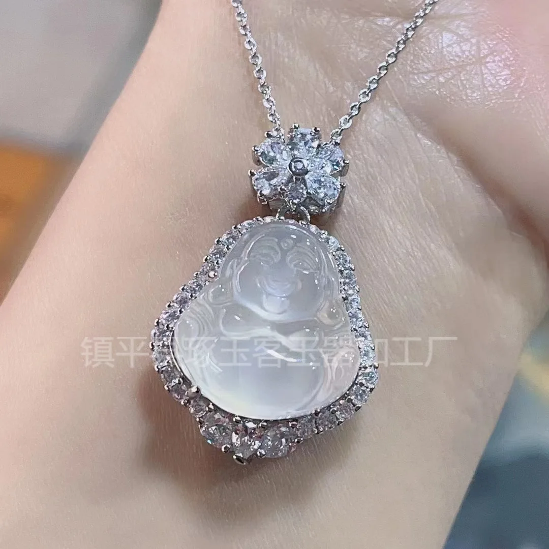 

Jewelry jade pendant inlaid jade necklace ladies temperament pendant