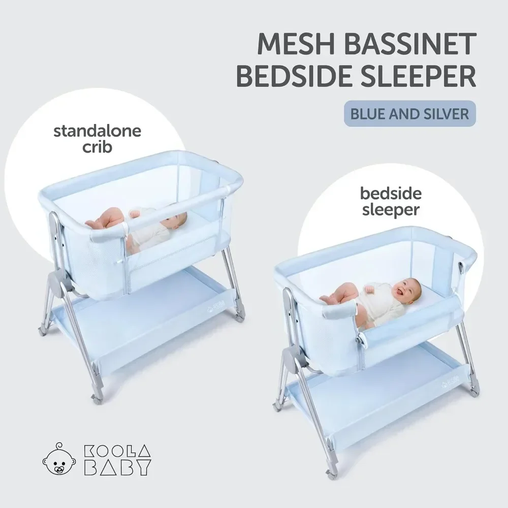 

Hot salesBaby Bedside Sleeper - Bassinet & Bedside Crib with Height Adjustment & Wheels - Can Be Placed Next to Bed - Attaches t