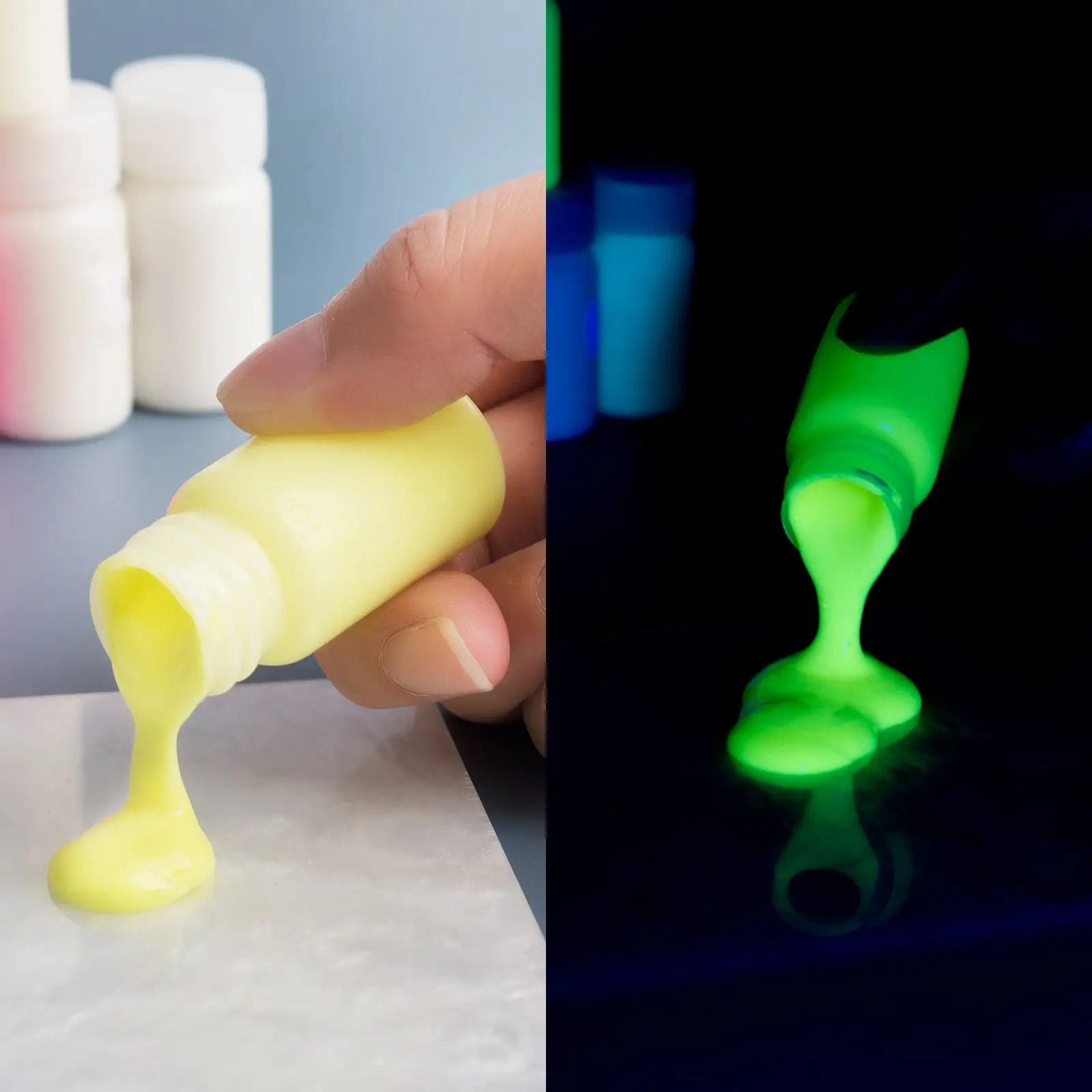 15/30g Fluorescent Liquid Pigment Long-Lasting Luminous Glow In Dark Acrylic Paints For Handmade Resin Craft Party Supplies