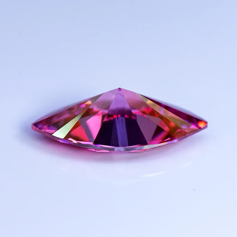 Moissanite Stone Gemstone Marquise Cut Pink Color Lab Grown Diamond Charms Woman Jewel Making With GRA Certificate