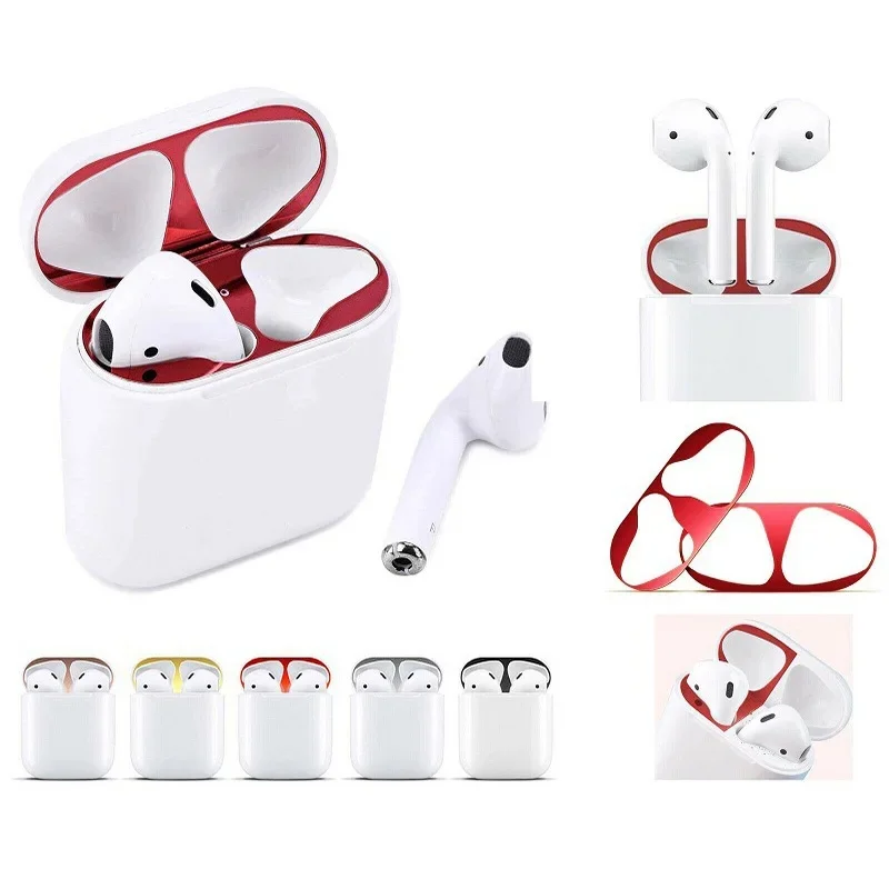 1-5pcs Dust-proof Scratchproof Sticker For AirPods 1 2 Pro Dust Guard Protective Earphone Film For Apple AirPods 2/1/pro Cover