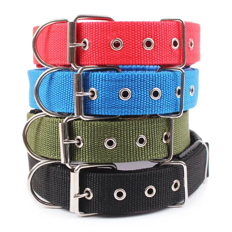 Solid Dog Collars  Nylon Dog Collar  Small Medium Large Dogs Teddy Keji Pitbull Bulldog Beagle