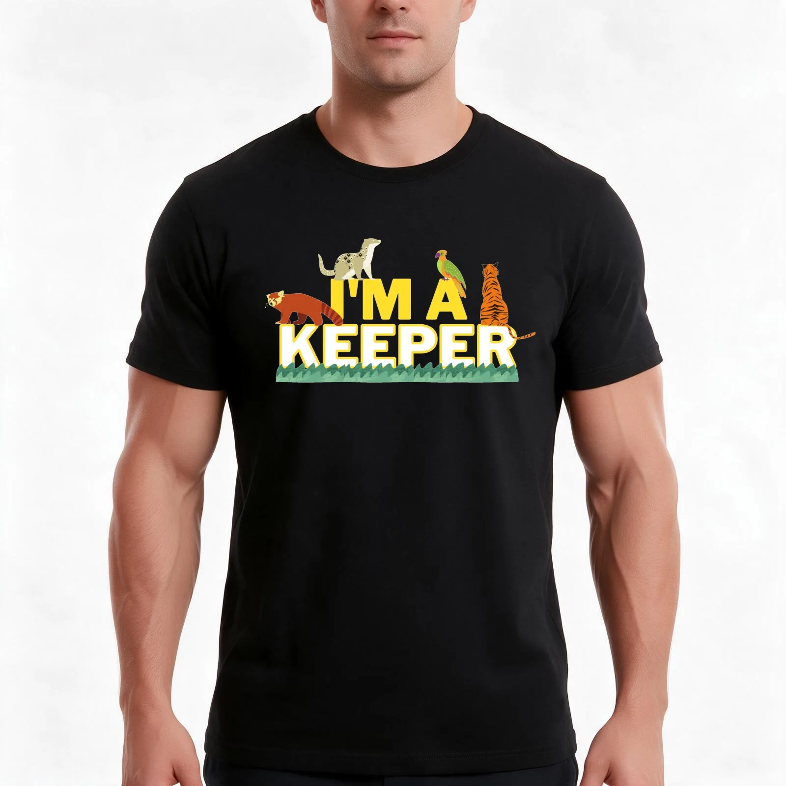 I'm A Keeper T-Shirt, Summer Casual Cotton Tee, Oversized Streetwear Tops, Vintage Graphic Print, Loose Fit Short Sleeve
