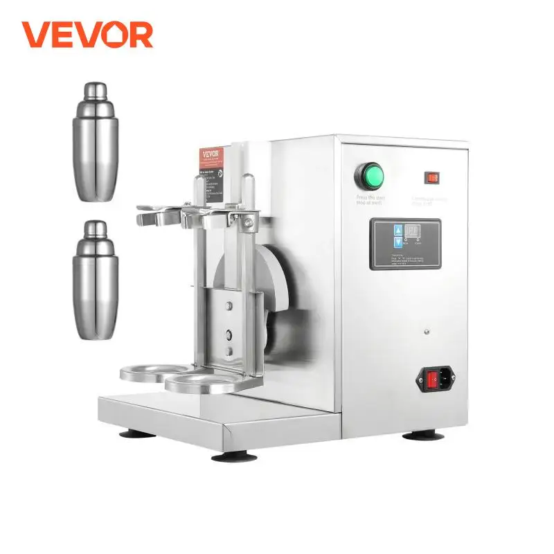 

VEVOR Milkshake Maker Machine 120W Commercial Milk Tea Shaker Machine Double Head Milk Shake Mixer Machine 0-180s Adjustable