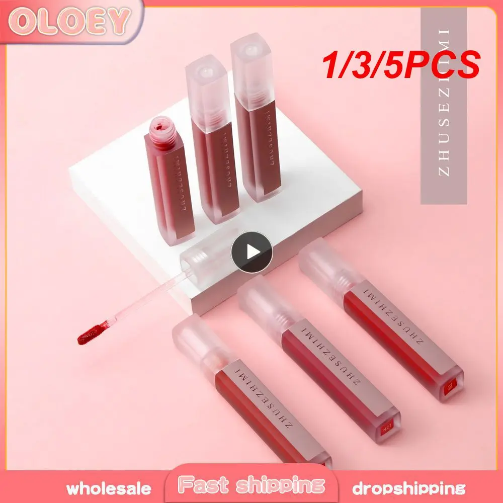 1/3/5PCS Velvet Lip Mud Waterproof Lasting Whitening Effect Don't Get Dirty Smear Smooth Luxury Brand Alternatives