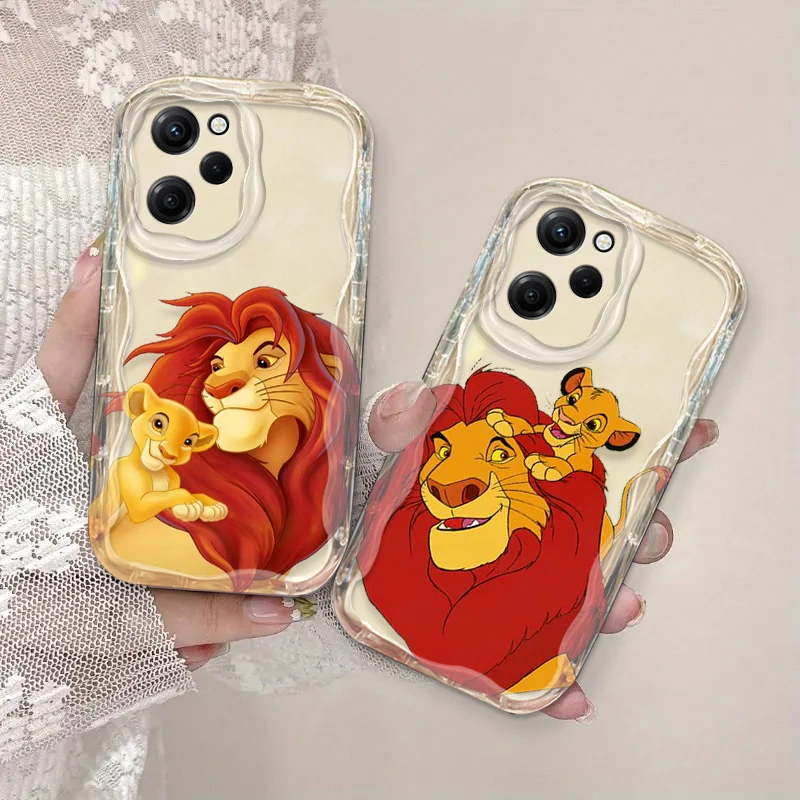디즈니 라이온 킹 커버, 샤오미 레드미 노트 13 12 12 프로 11 10 프로, POCO F4 X3 X4 GT X5 X6 웨이브 오일 폰 케이스