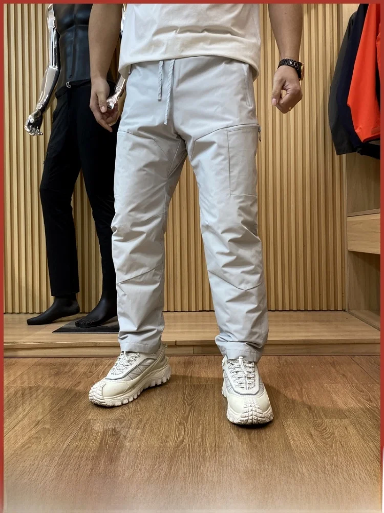 

3D Tailored Design Du down Filled Warm Workwear Straight Leg down Pants for Couples Winter Faionable Casual Trousers