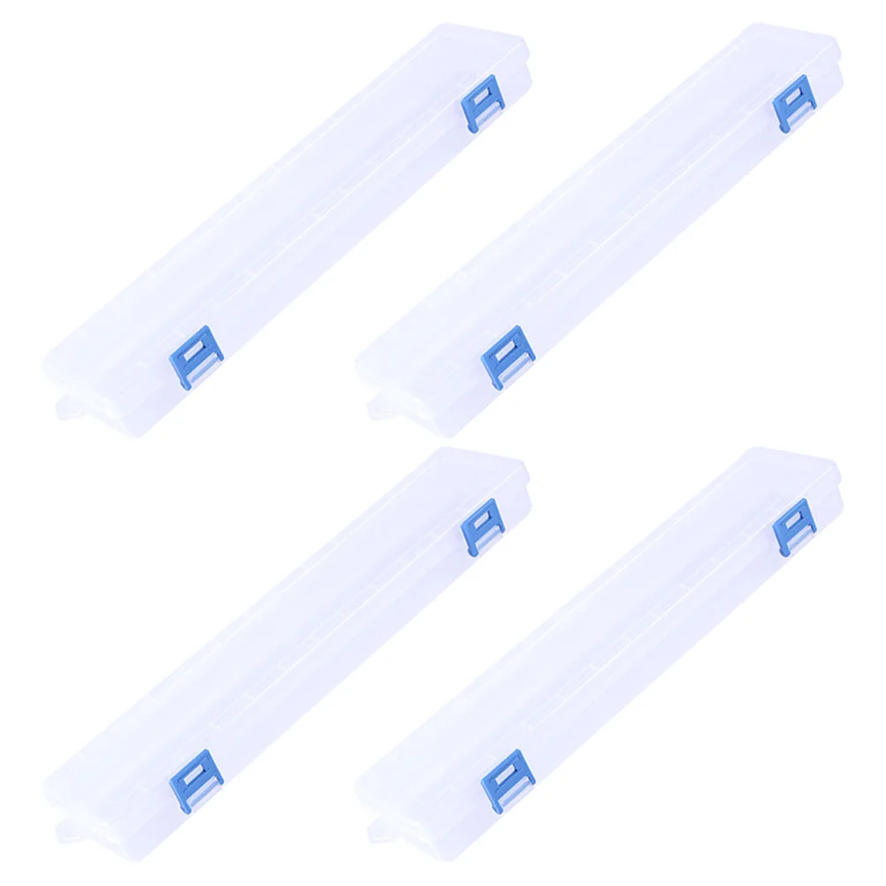 4 Pcs Paintbrush Storage Box Pen Case Clear Container Buckle Watercolor Holder Plastic Child Transparent