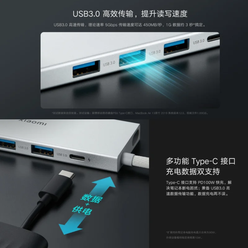 محطة إرساء أصلية لرسو السفن من نوع C ، 5 في 1 ، ناقل حركة عالي الدقة 4K ، USB ، نوع C ، Windows ، andid ، MacOS ، Linux