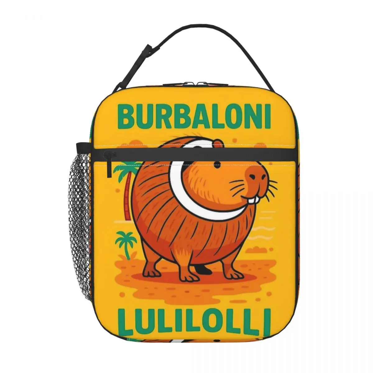 Burbaloni Luliloli Capybara Italian Brainrot Memes Lunch Bag For Women Lunch Box Casual Outdoor Cooler Bag Thermal Lunch Bags