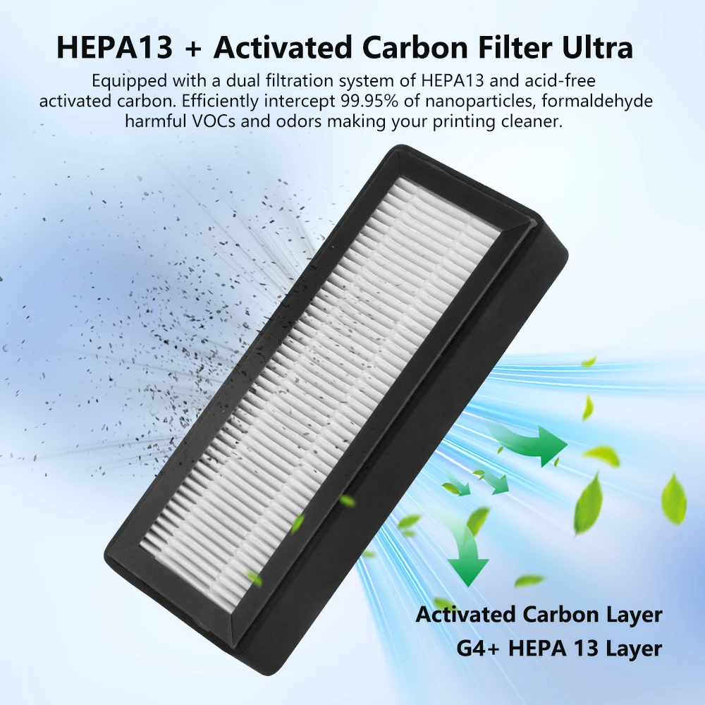 Für Bambu Lab P2S Luftfilter HEPA 13+ Aktivkohle-Kombi-Luftfilter Ultra für Bambulab X2D P2S 3D-Drucker Zubehörteile – Detail 5