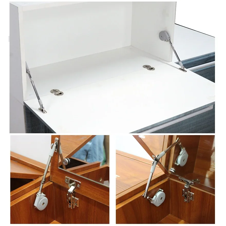 2Pcs Hydraulic Lid Stay Support Flip Down Lift Up Dressing Tabletop Cabinet