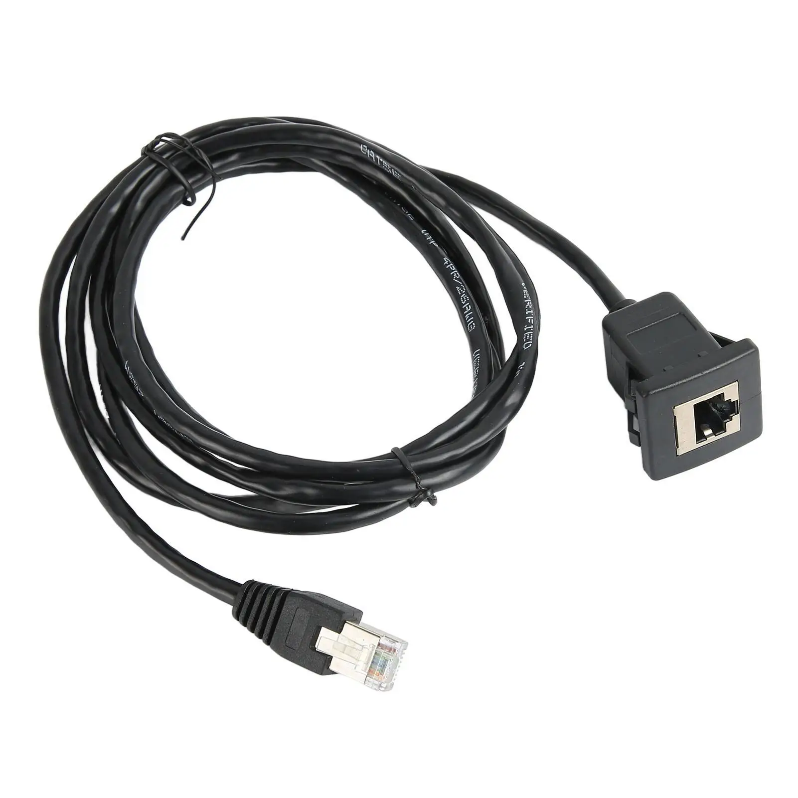 Cat5e 100M Male to Female Flush Mount Ethernet Extension Cable - Universal Network Panel Connection