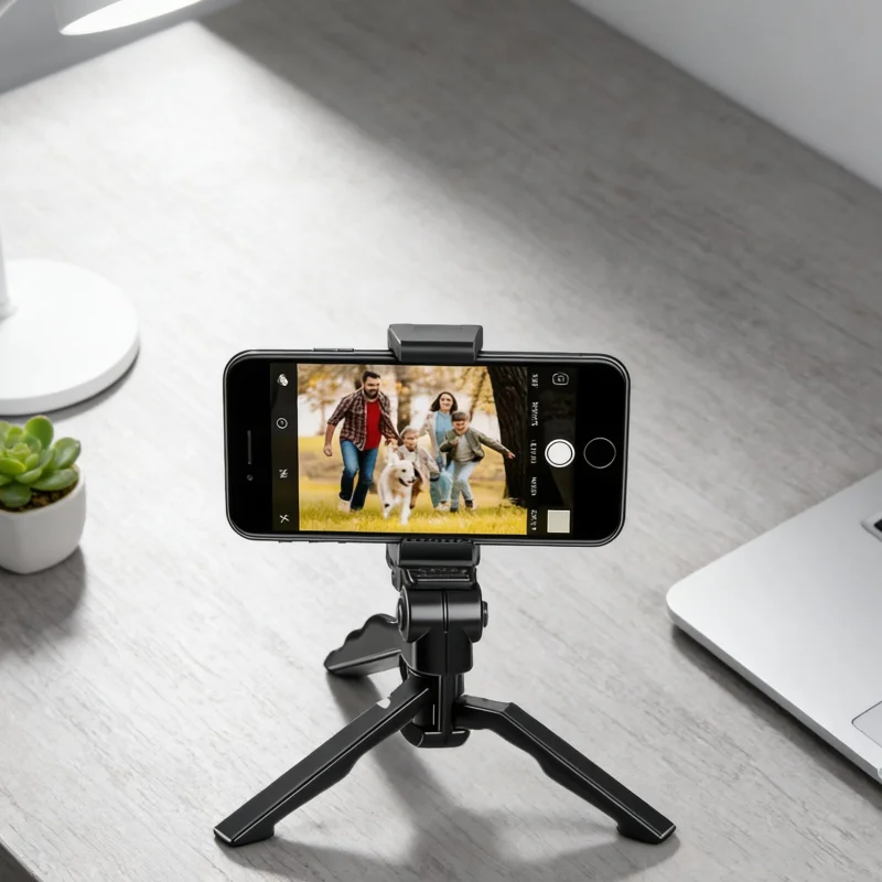 Paquete de 2 soportes de ángulo para cámara de teléfono selfie antivibración para grabación de vídeo portátil al aire libre, adecuado para transmisión en vivo, fotografía, Selfie, blogía de vídeo, trípode de pierna de belleza, transmisión en vivo de escritorio perezoso