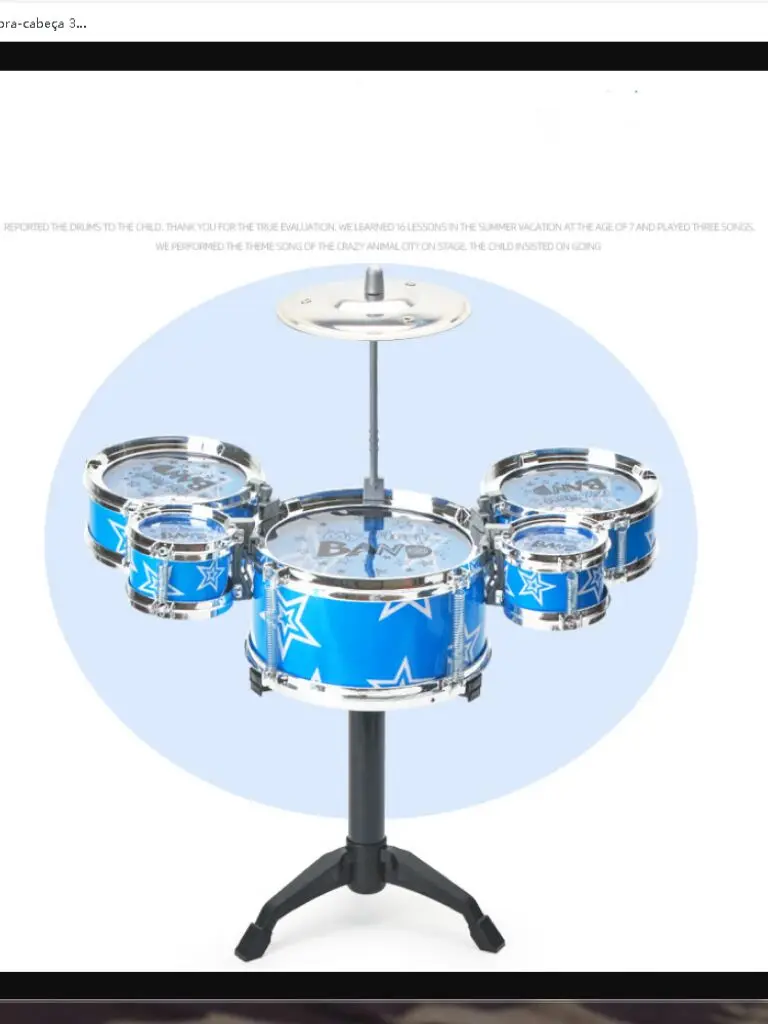 Drum sets for children beginners children's toys dynamic jazz drums for western percussion instrument images - 6