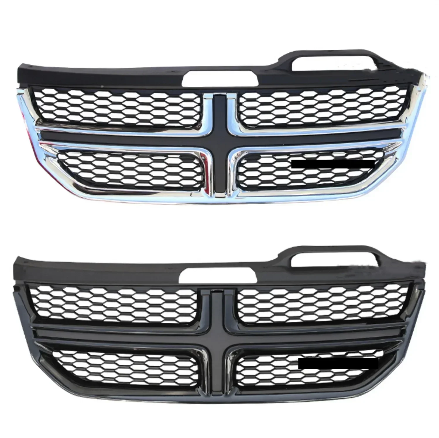 Gloss Black Front Upper Grille For 2011-2020 Dodge Journey – Direct Replacement