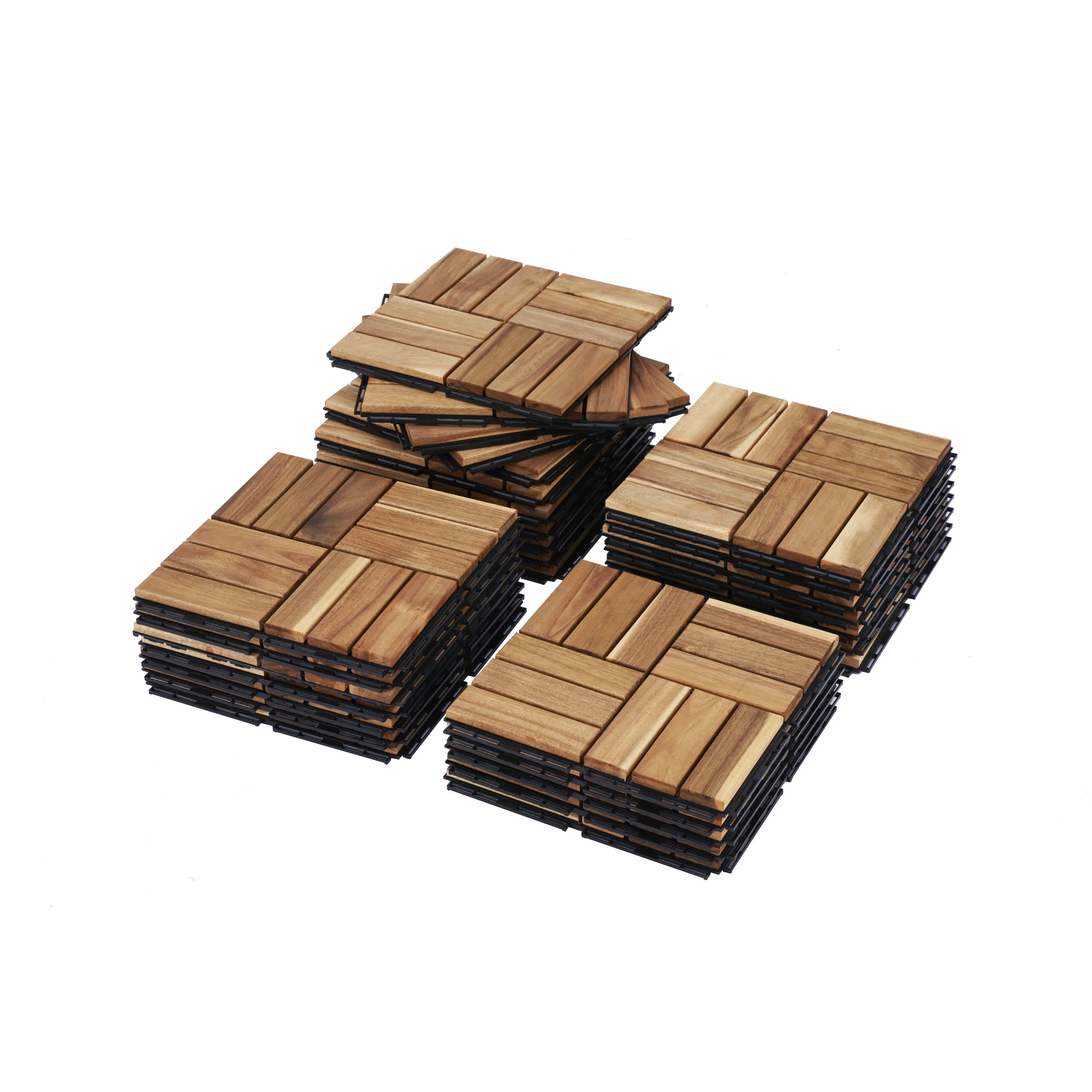20 PCS Interlocking Deck Tiles Checker Pattern, 12