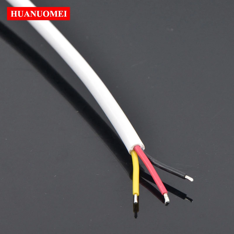 (10pairs/lot)18AWG 3 Core Waterproof LED Connector 3PIN Pigtail Black White Cable Male and Female