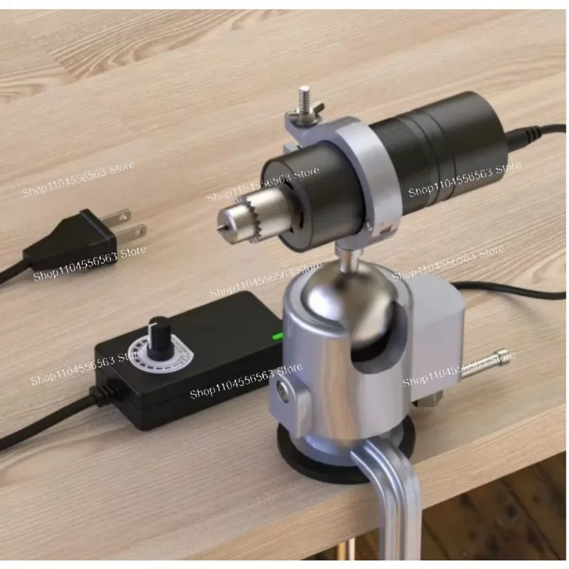 Electric Variable Speed Rotary Grinding Polishing Drill 80W 0-40000RPM with Universal Clamp Bracket DIY Engraving Sanding Tool