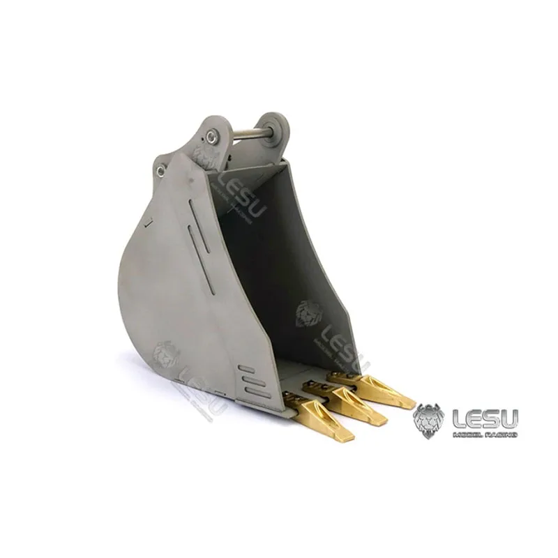 RC 1/14 LESU Metal Three Teeth bucket Bucket for Tamiya Hydraulic Excavator Loader Dump Truck for VOLVO Trailer Tipper DIY Parts