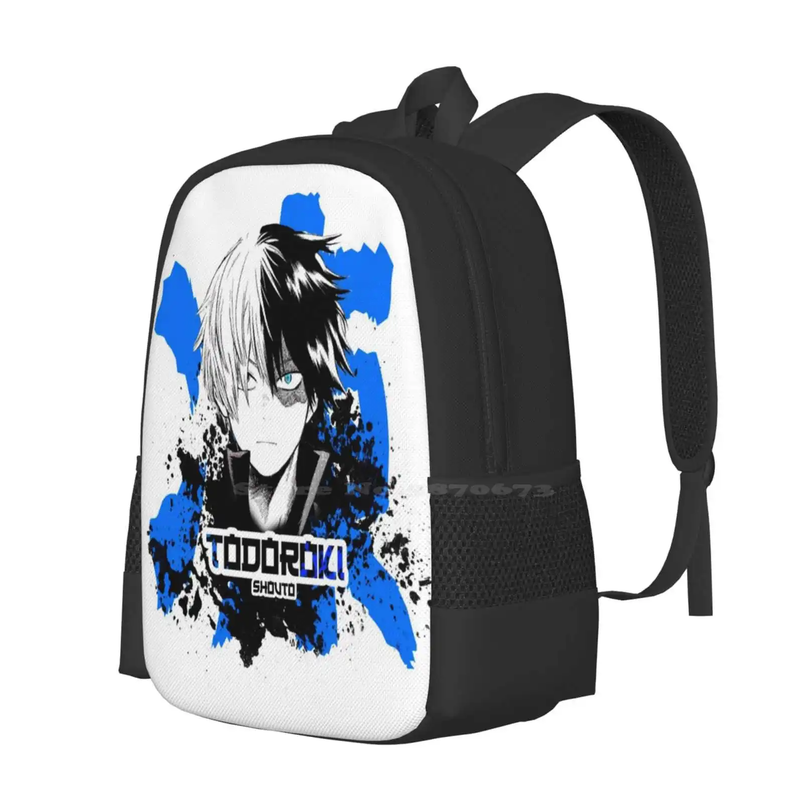 Todoroki , Shouto New Arrivals Unisex Bags Student Bag Backpack Todoroki Shoto Shouto Icy Hot Ice Endeavor Mha Bnha Boku No