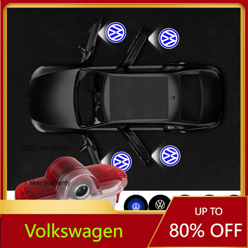 

Для VW VOLKSWAGEN: Новые 2 шт. светодиодных беспроводных лазерных проекторов логотипа для дверей автомобиля, ночная подсветка для Volkswagen VW Lavida Touran C