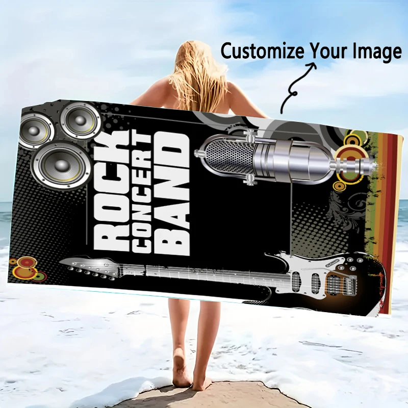Personalized Beach Towel Customize Photo Funny Picture Microfiber Beach Towel Thin Absorbent for Beach Swimming Yoga Bath Sports