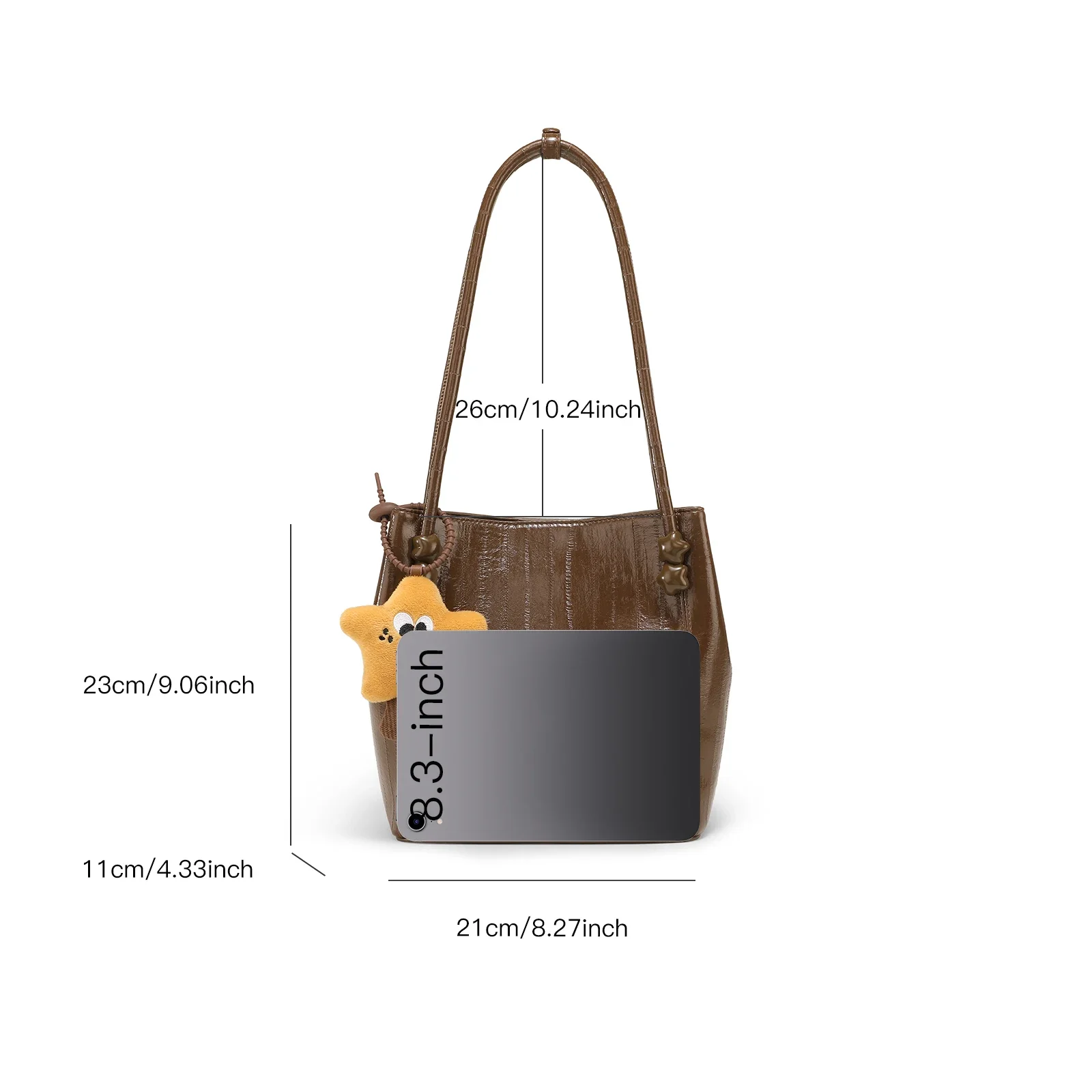 TOUTOU Original Star Tote Bag Autumn New Large Capacity Single Shoulder Underarm Bag for Christmas Gift Deformable Bucket Bag