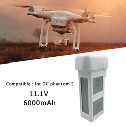 For DJI Phantom 2 11.1V Upgraded and Large Capacity Spare Battery Vision + Quadcopter 10C 6000mAh