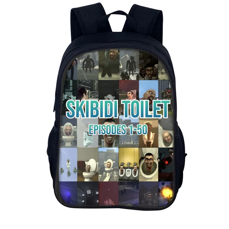 

2023 new Skibidi Toilet Middle School Students Cartoon Backpack Wear-resisting Schoolbag Large Capacity Waterproof Schoolbag