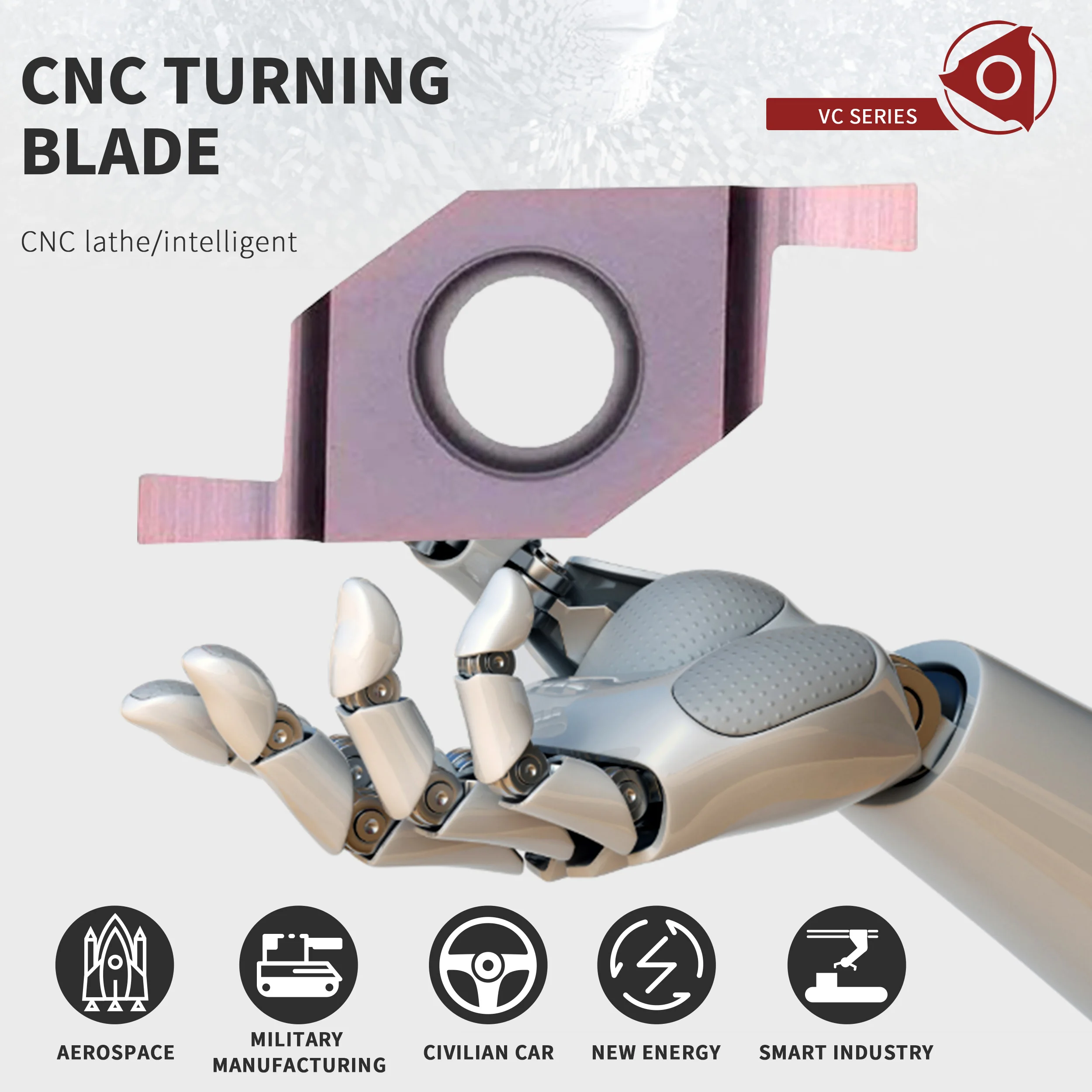 VC1103R/VC1604R100 150 200 250 300 آلة خرط تعمل بالتحكم الرقمي بواسطة الحاسوب نهاية الوجه الحز إدراج الفولاذ المقاوم للصدأ لينة الصلب العام مقاومة للاهتراء شفرات