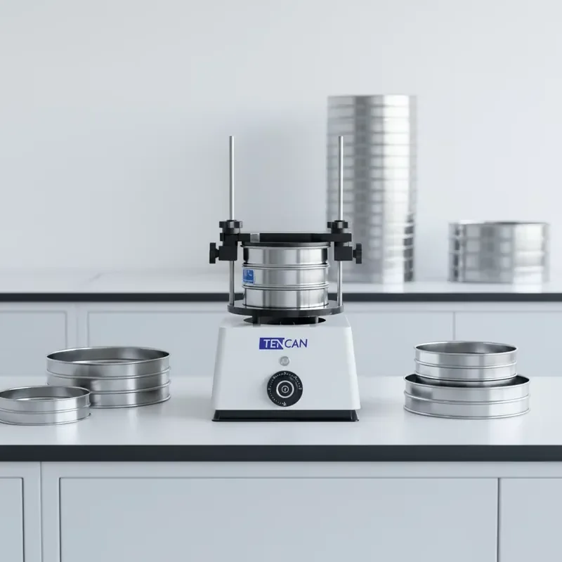 i TENCAN Small Laboratory Sample Preparation Particle Size Analysis Vibrating Sieve Shaker Machine Laboratory Sieve Shaker