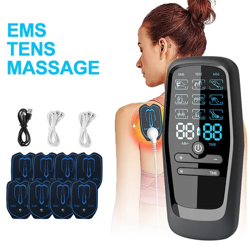 Fisioterapia Tens Estimulador muscular eléctrico EMS acupuntura masaje corporal terapia Digital máquina de adelgazamiento electroestimulador