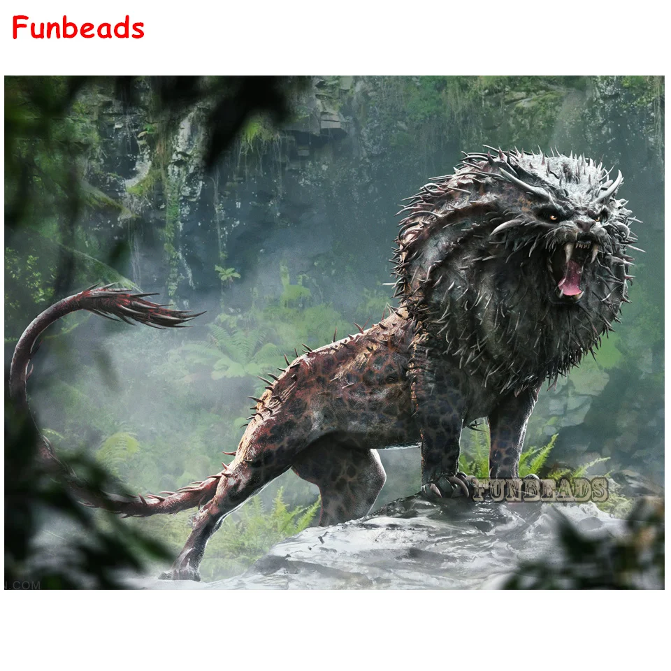 Mythical Creatures Diamond Embroidery Sale,5D,diy,Diamond Painting Animal Lion,Stitch Cross,3D,pictures Mosaic,Home Decor GG6890