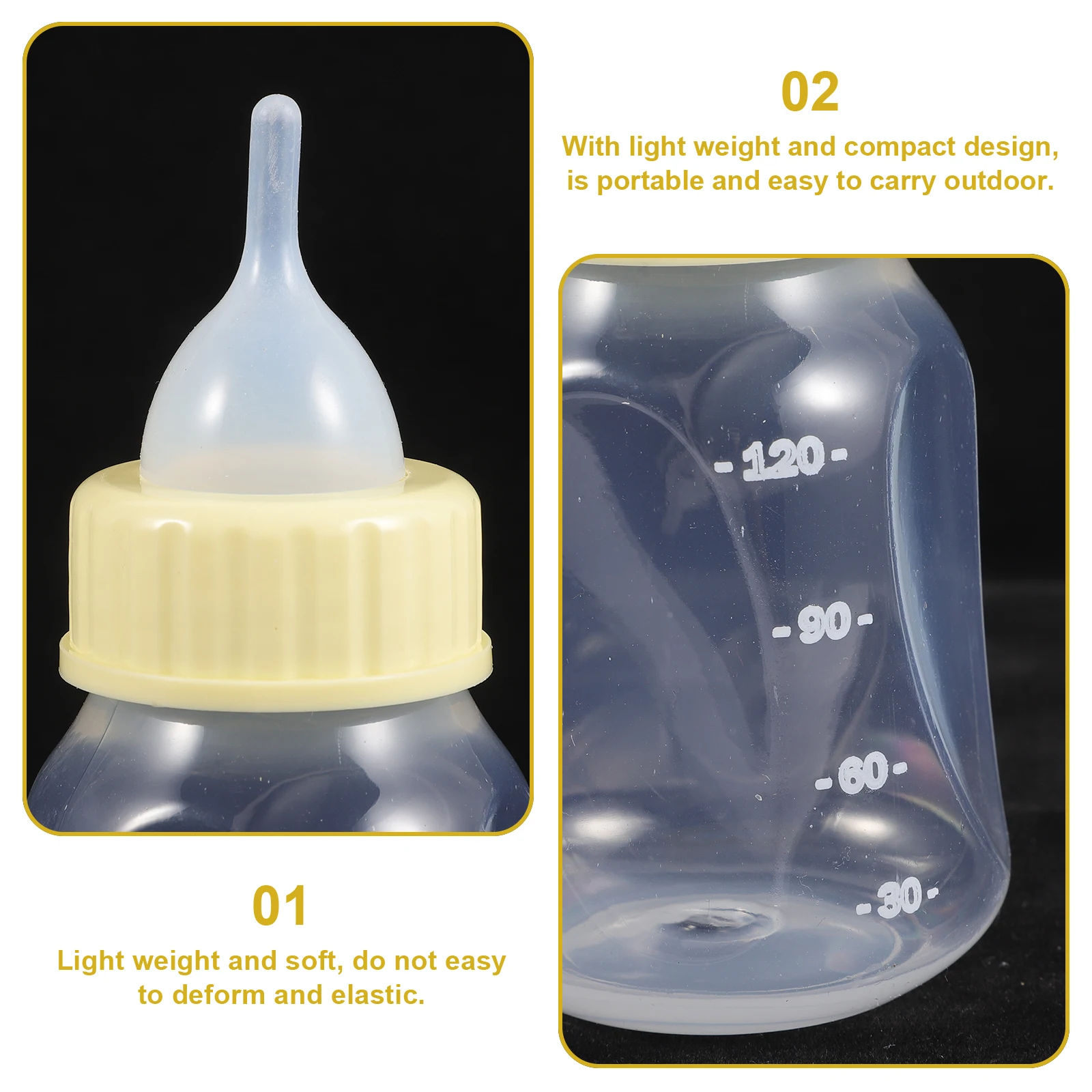 

1 Set Kitten Feeding Small Nursing Tool Puppy Feeder Durable Lightweight Milk Container For Dogs Cats Hamsters Pets Reusable