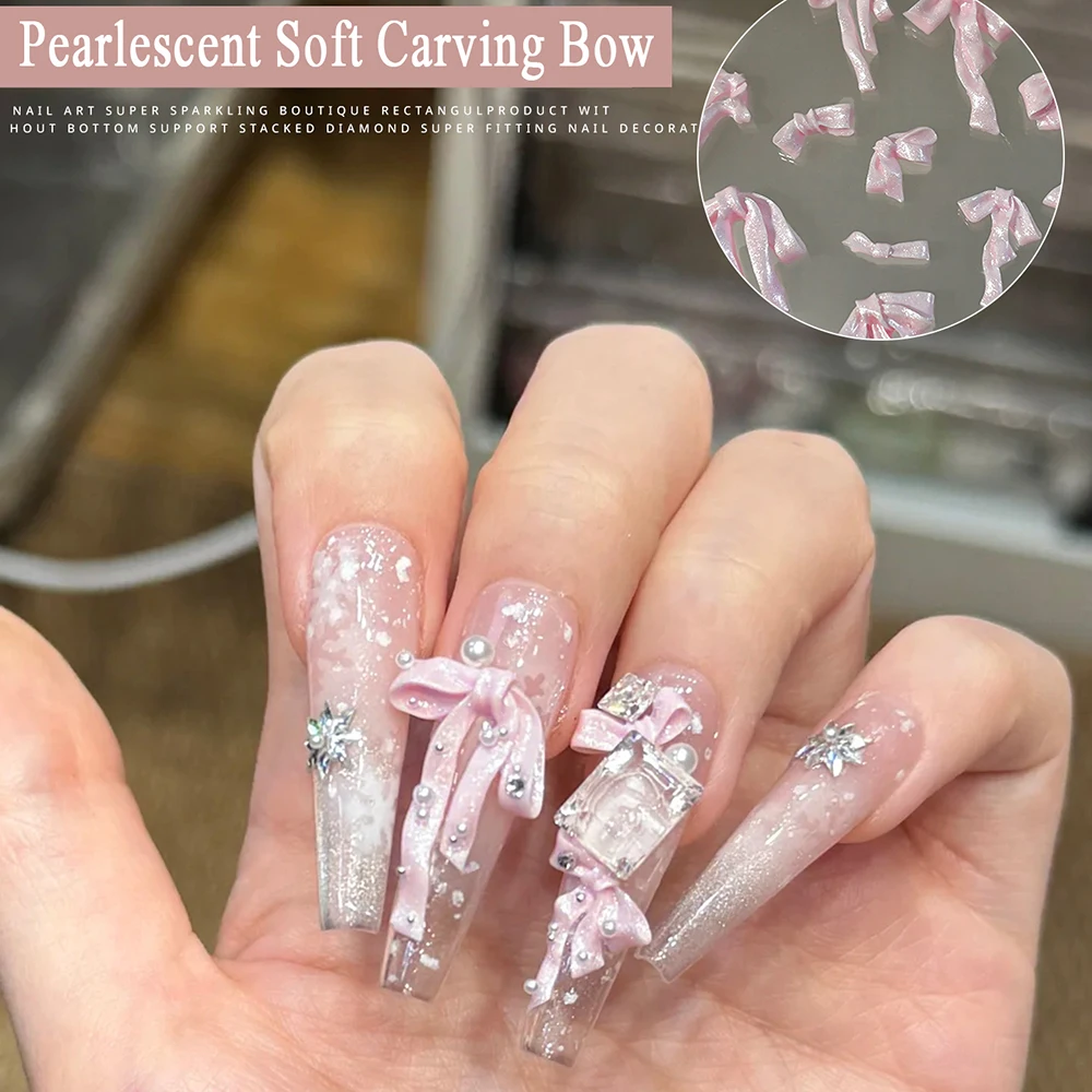50Pcs 3D Pink Pearlescent Soft - Nail Art Pink Soft recension och pris