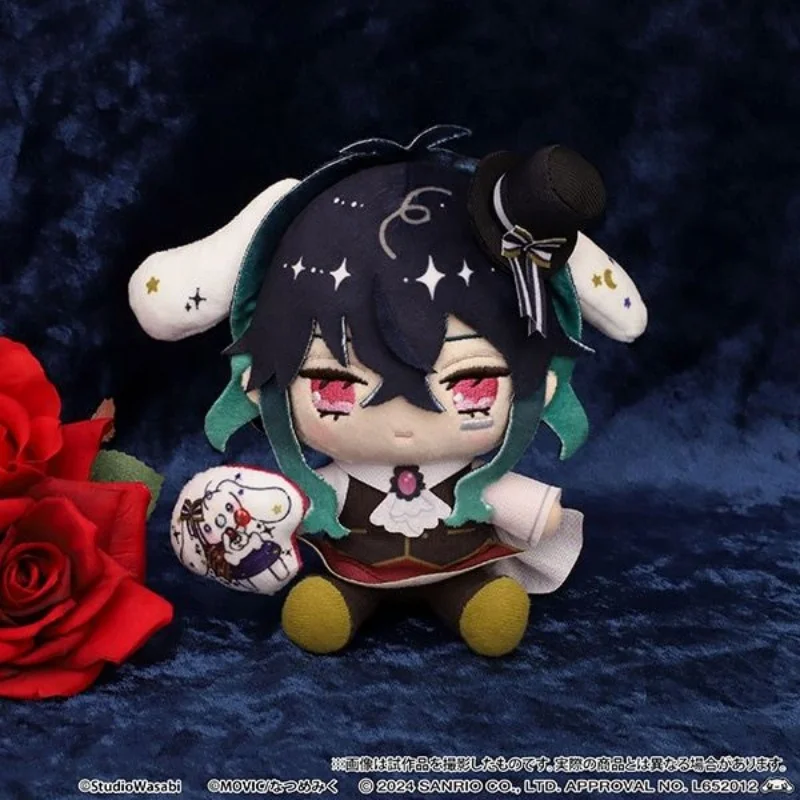 

MOVIC StudioWasabi Sanrio Devil Butler with Black Cat Japanese Anime Collaboration Plush Doll Keychain Stuffed Toy Pendant