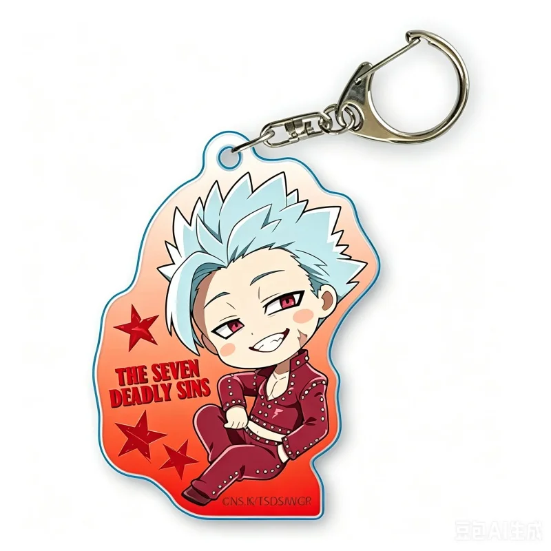 New Bag Acrylic KeyRing Anime Lovers The Seven Deadly Sins Lovely Products Sweet As A Gift For Fans Exquisite Product Keychain