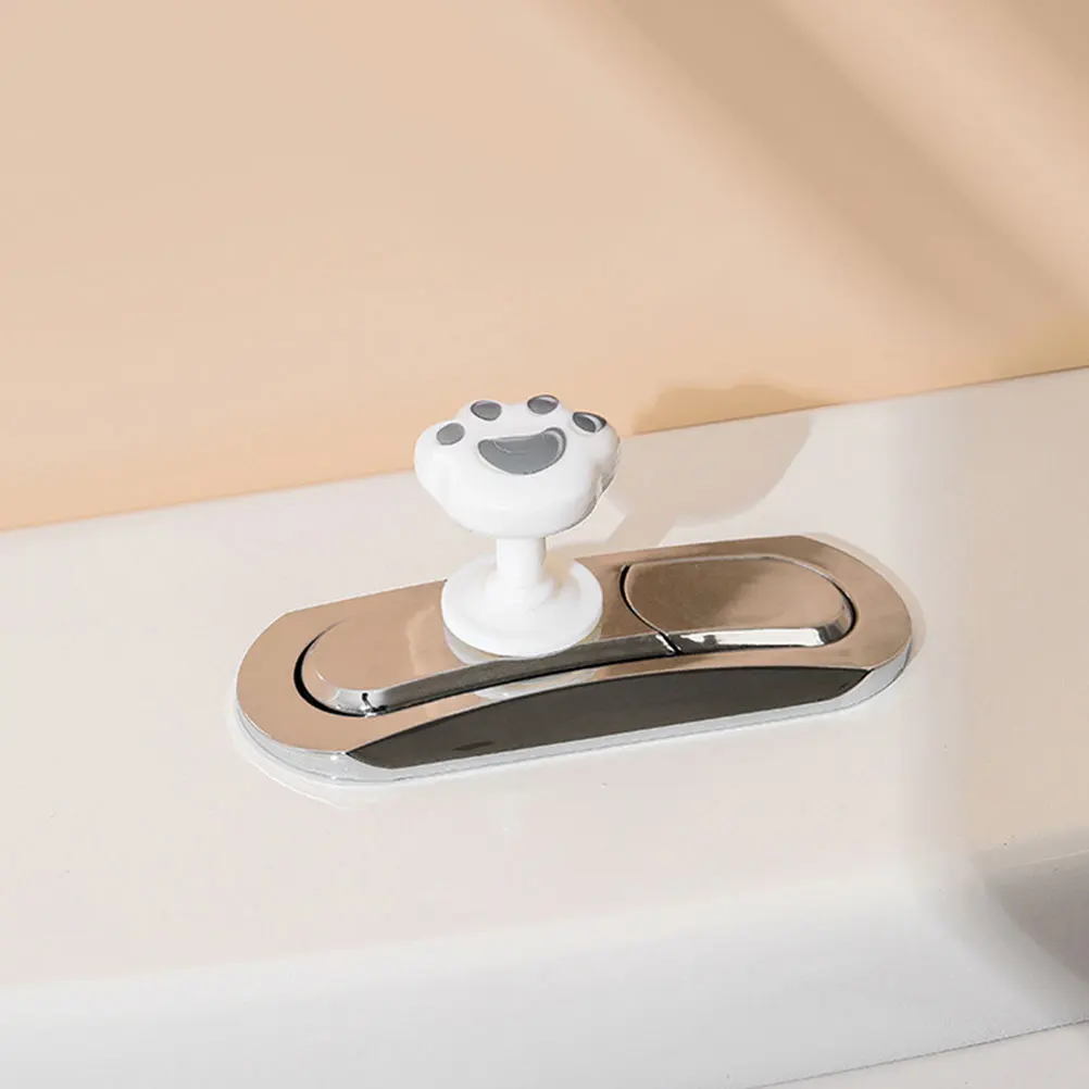 

Cat Claw Shaped Toilet Helper Flush Tank Push Button Bathroom Toilet Tank Accessories Hard Plastic Flushing Button Tops