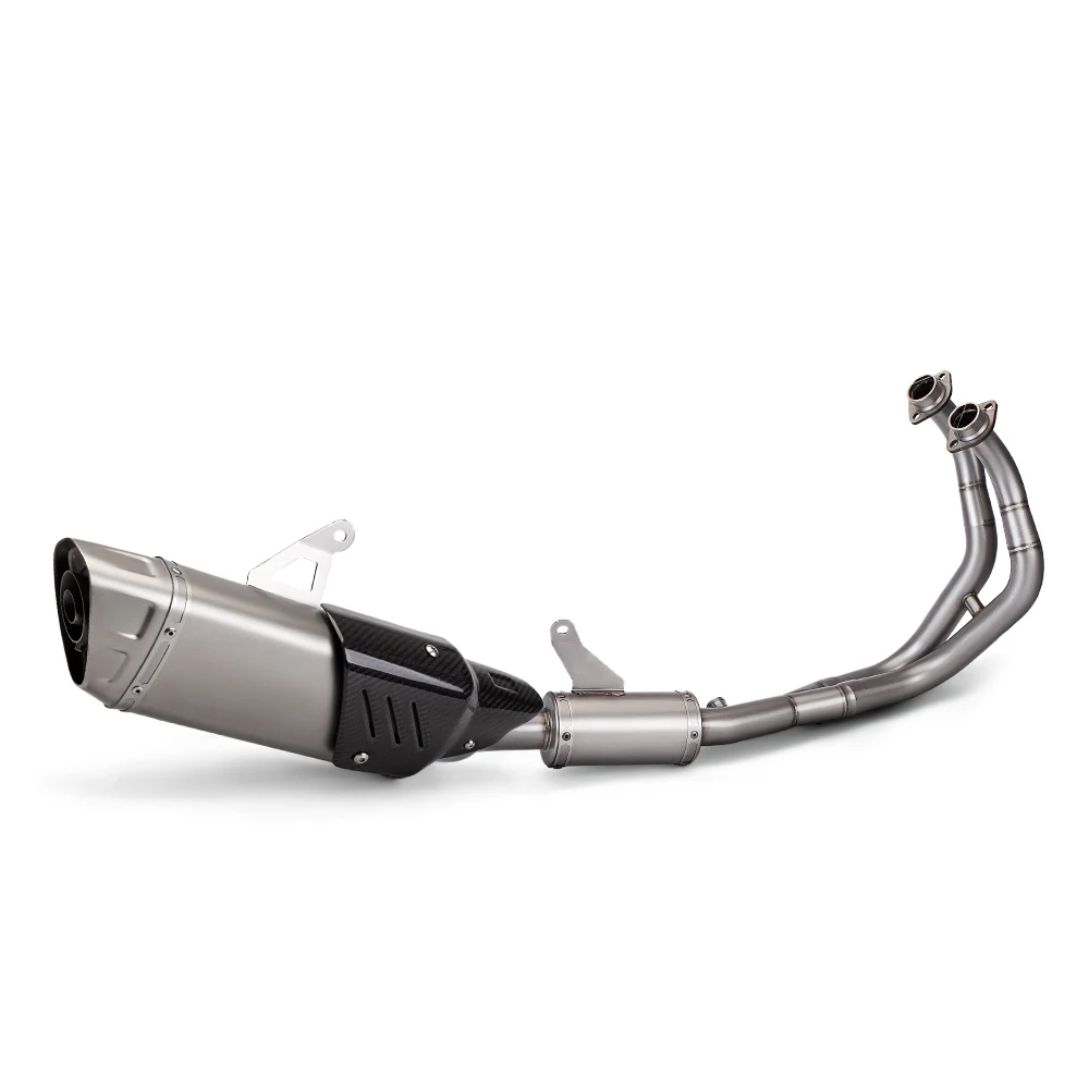 

For YAMAHA YZF-R7 2021-2024 Motorcycle Exhaust Full Set System Modify Slip on Header Pipe Connect Tail Muffler Tube Carbon Cover