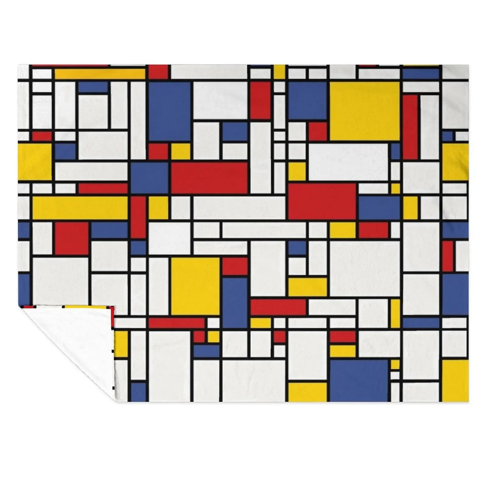 

Piet Mondrian Abstract Pop Art 1960s Red Blue Yellow Rectangles Throw Blanket Loose Thins christmas decoration Blankets