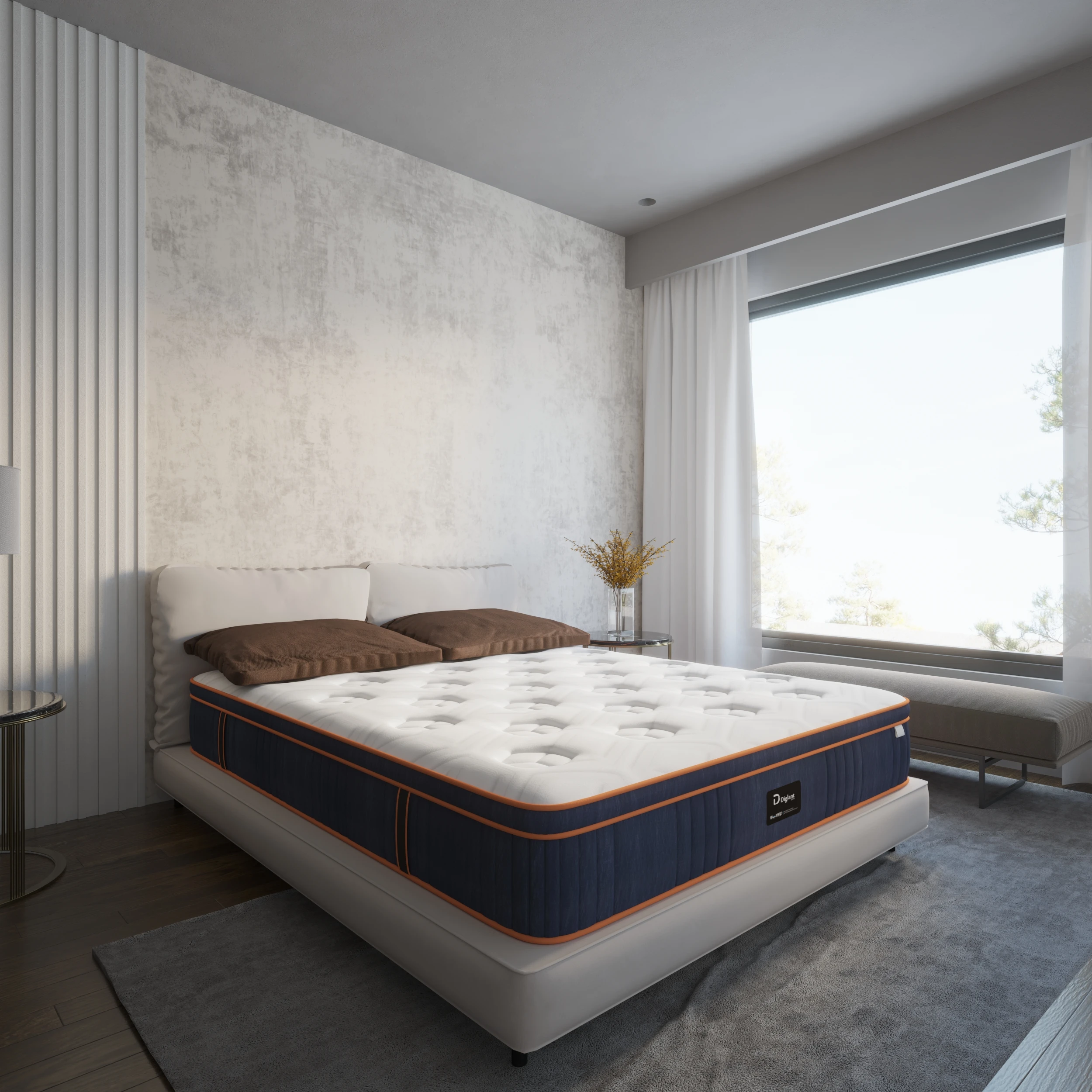 

D171 Spring Bed Roll up king Size Simple Roll up Packing High Quality Gel Foam Comfortable Latex Mattress