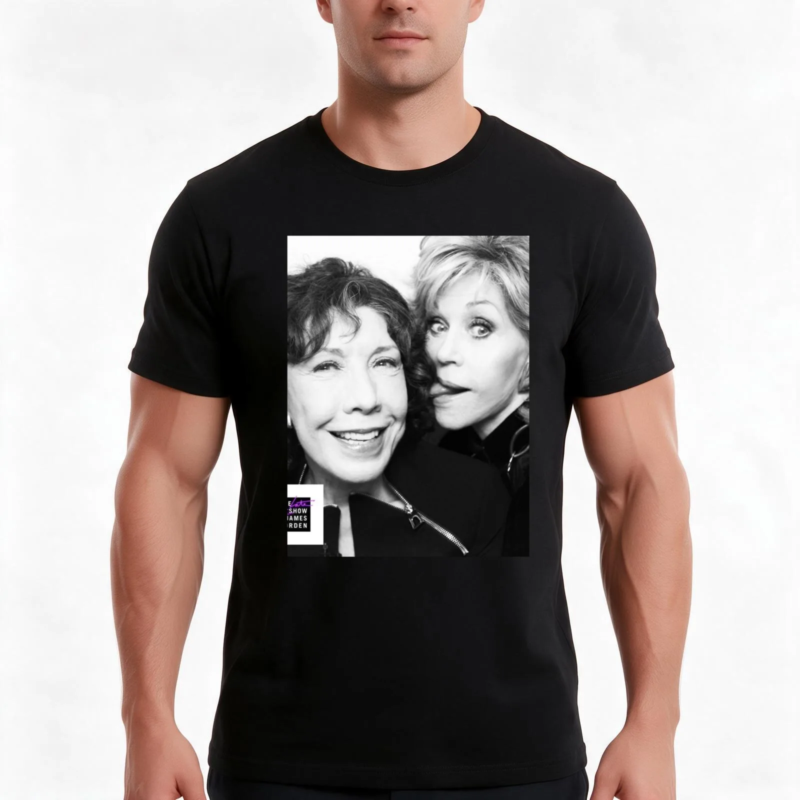 Jane Fonda and Lily Tomlin T-Shirt, Summer Casual Cotton Tee, Oversized Streetwear Tops, Vintage Graphic Print, Unisex Men Women