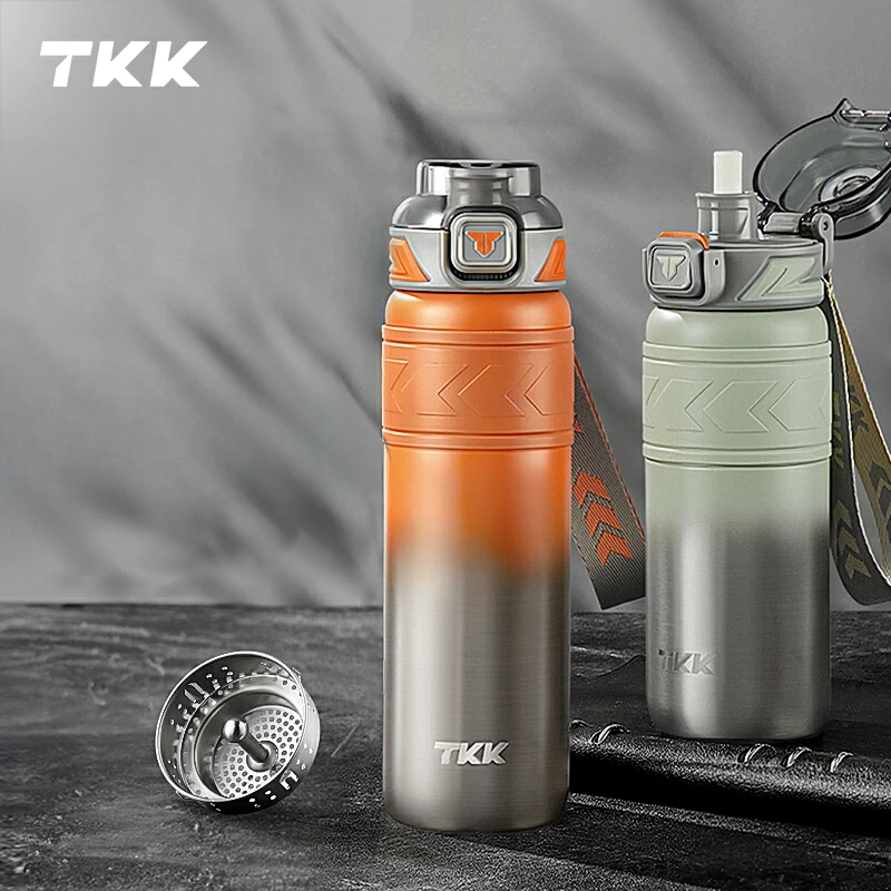 Leak Proof Vacuum Insulated Thermos, Stainless Steel, Hot and Cold, Double Walled, Sports Water Bottle, Durable Metal