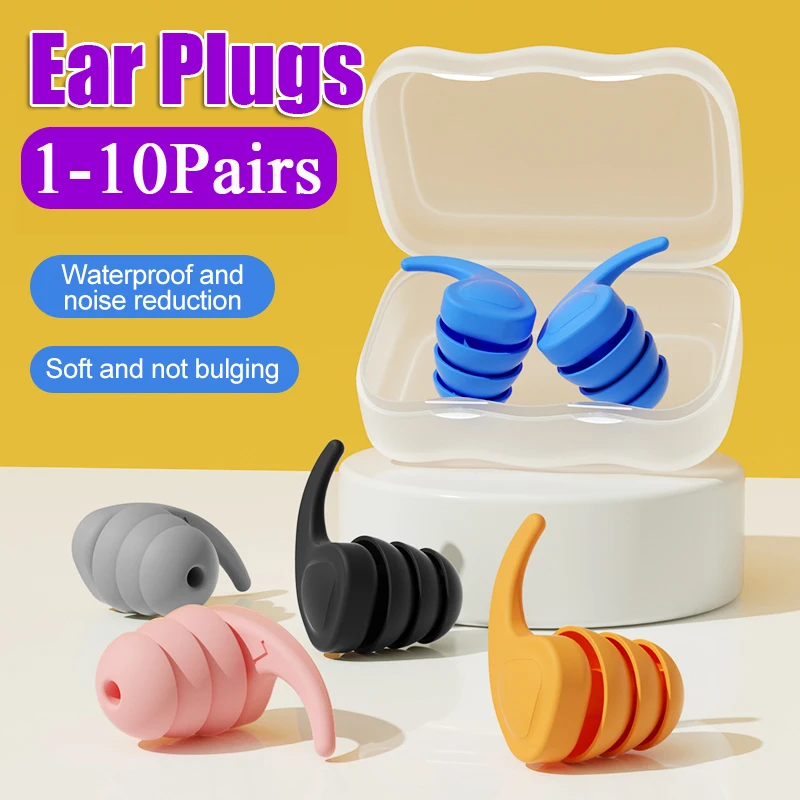 

Silicone Sleeping Ear Plugs Waterproof Swimming Earplus Noise Reduction Earplugs Ear Proctection Earplugs Anti-noise Plugs