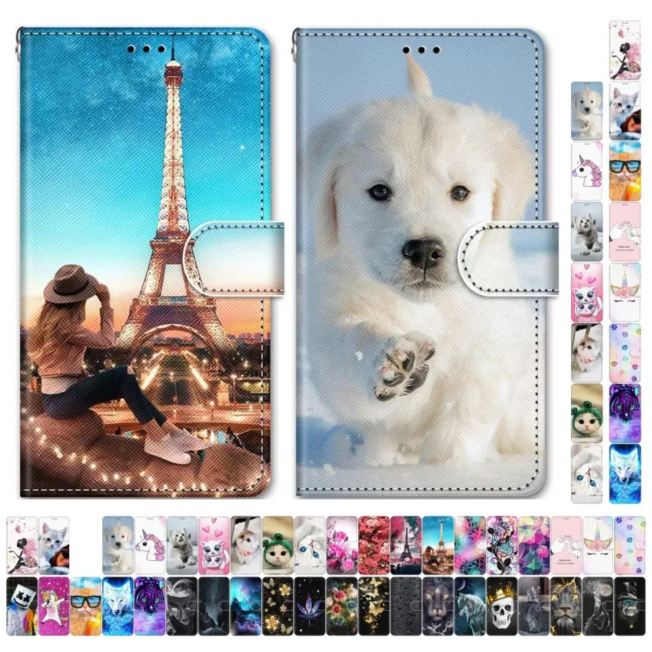 Boys Girls Kids Lovely Phone Bags For Case Samsung Galaxy J6 Plus 2018 J530 J510 J5 2017 2016 Animal Flower Tower Dog Cat D08F