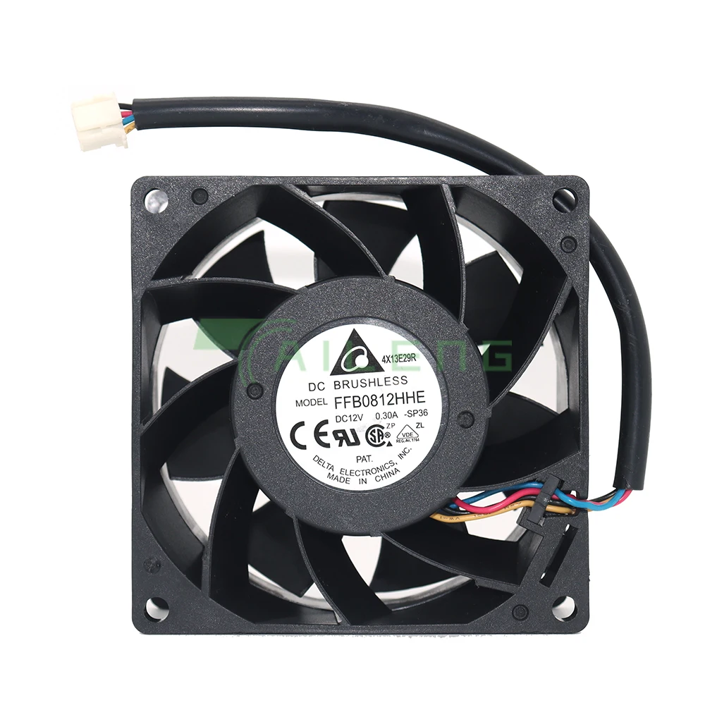 Ventilateur silencieux à basse vitesse pour serveur, boîtier de refroidissement, GérB0812HHE, 8cm, 8038, 80mm, 8cm, 80x80x38mm, 8038 DC, 12V, 0,30 A